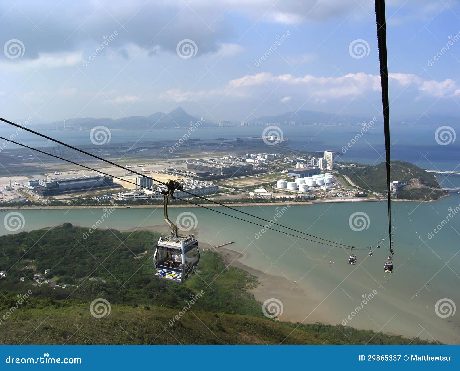 Cable Car in Lantau, Hong Kong Stock Image Image of airport, high