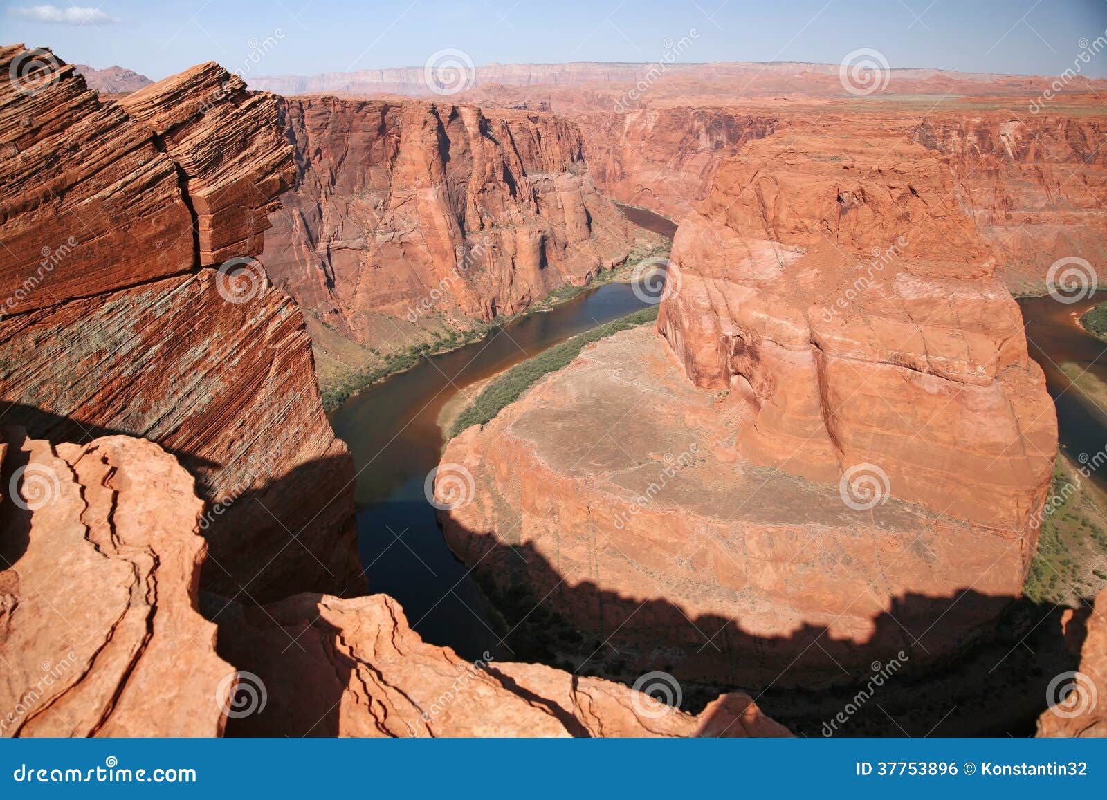 View of the Horseshoe Bend in Utah, USA Stock Photo Image of river