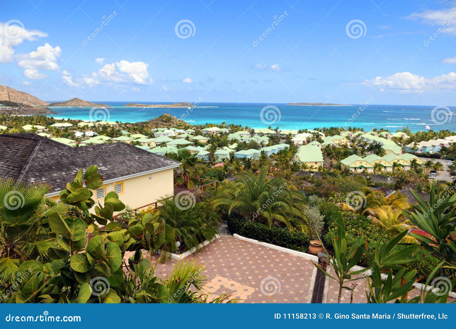 View of House in Saint Martin with Beach Stock Image Image of paraise