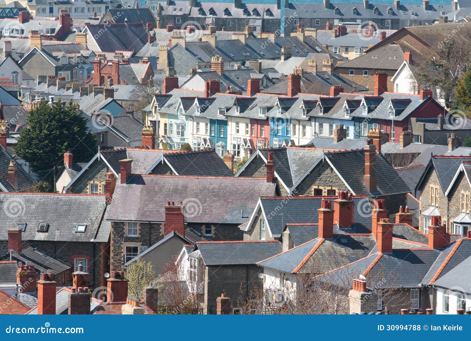 View of houses stock photo. Image of view, town, house 30994788