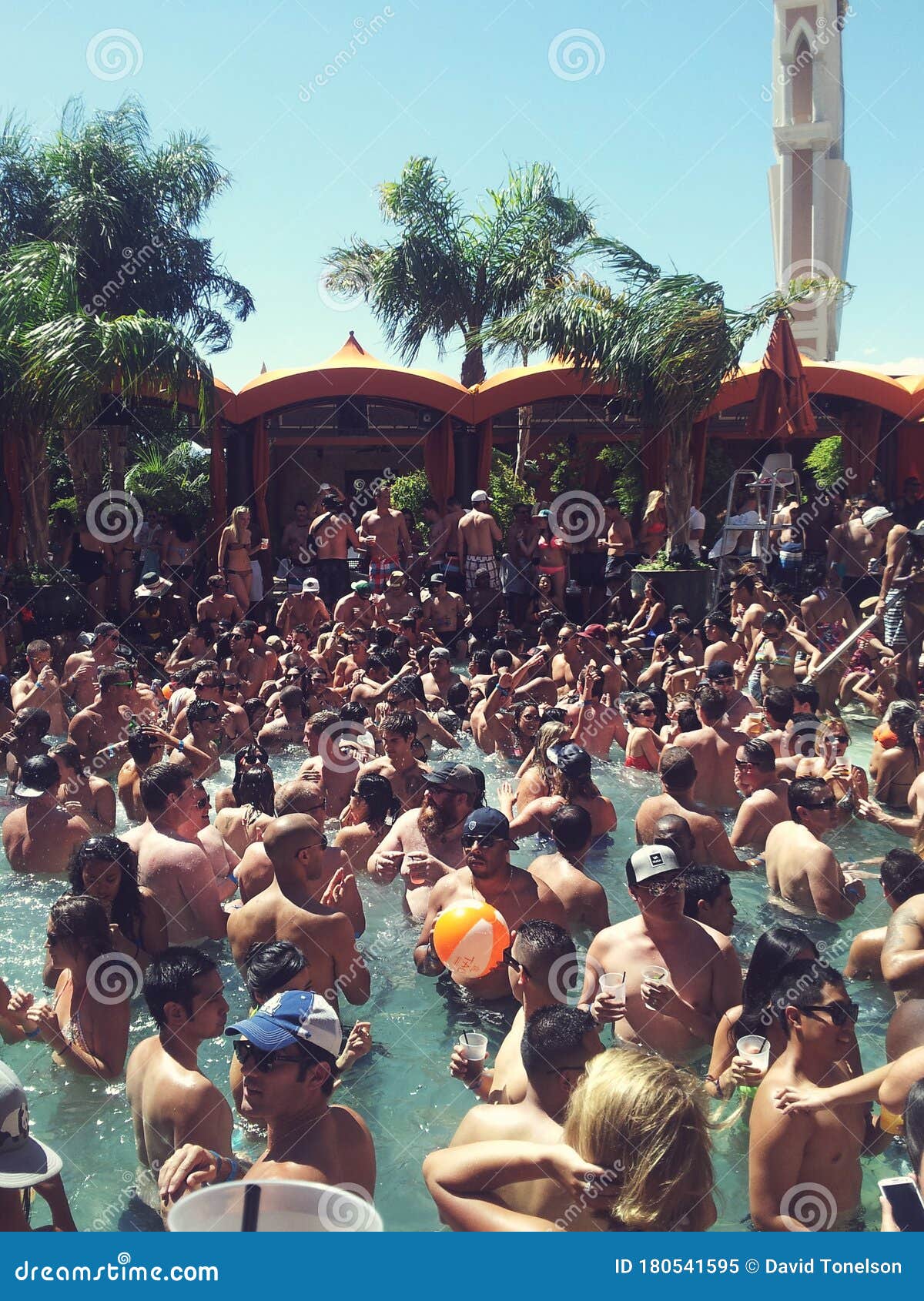 By day, Vegas parties in its pools