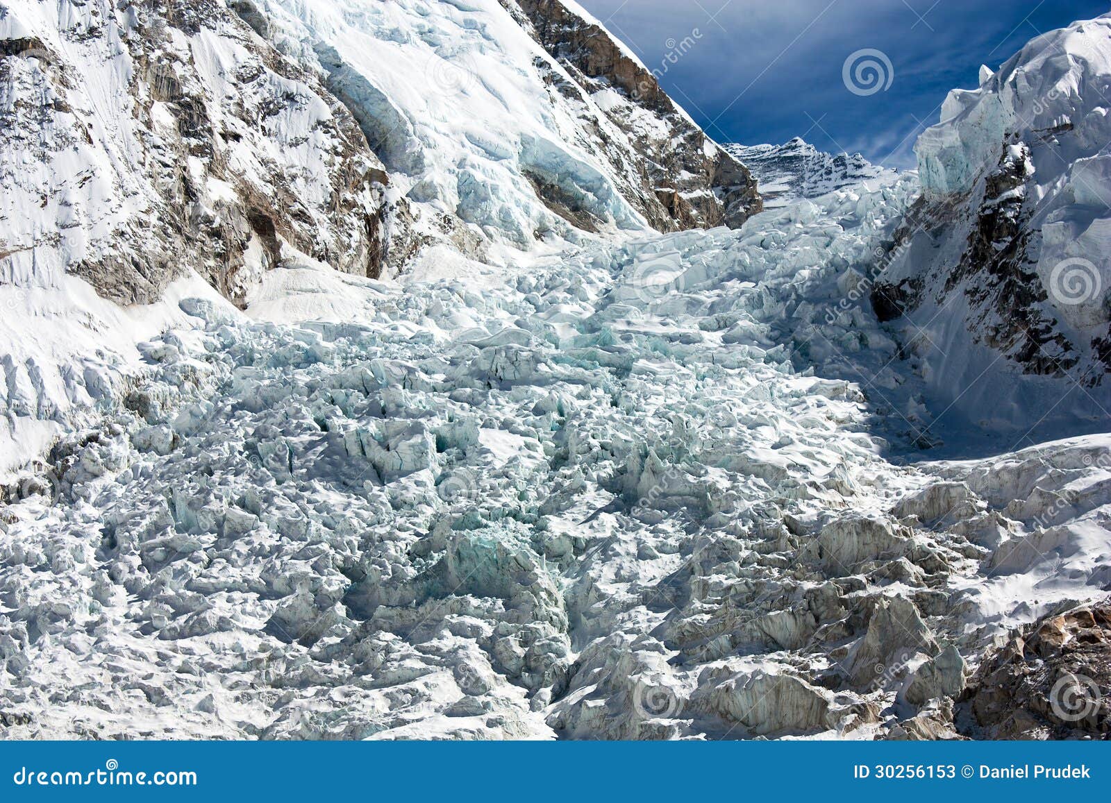 icefall khumbu - view from everest base camp