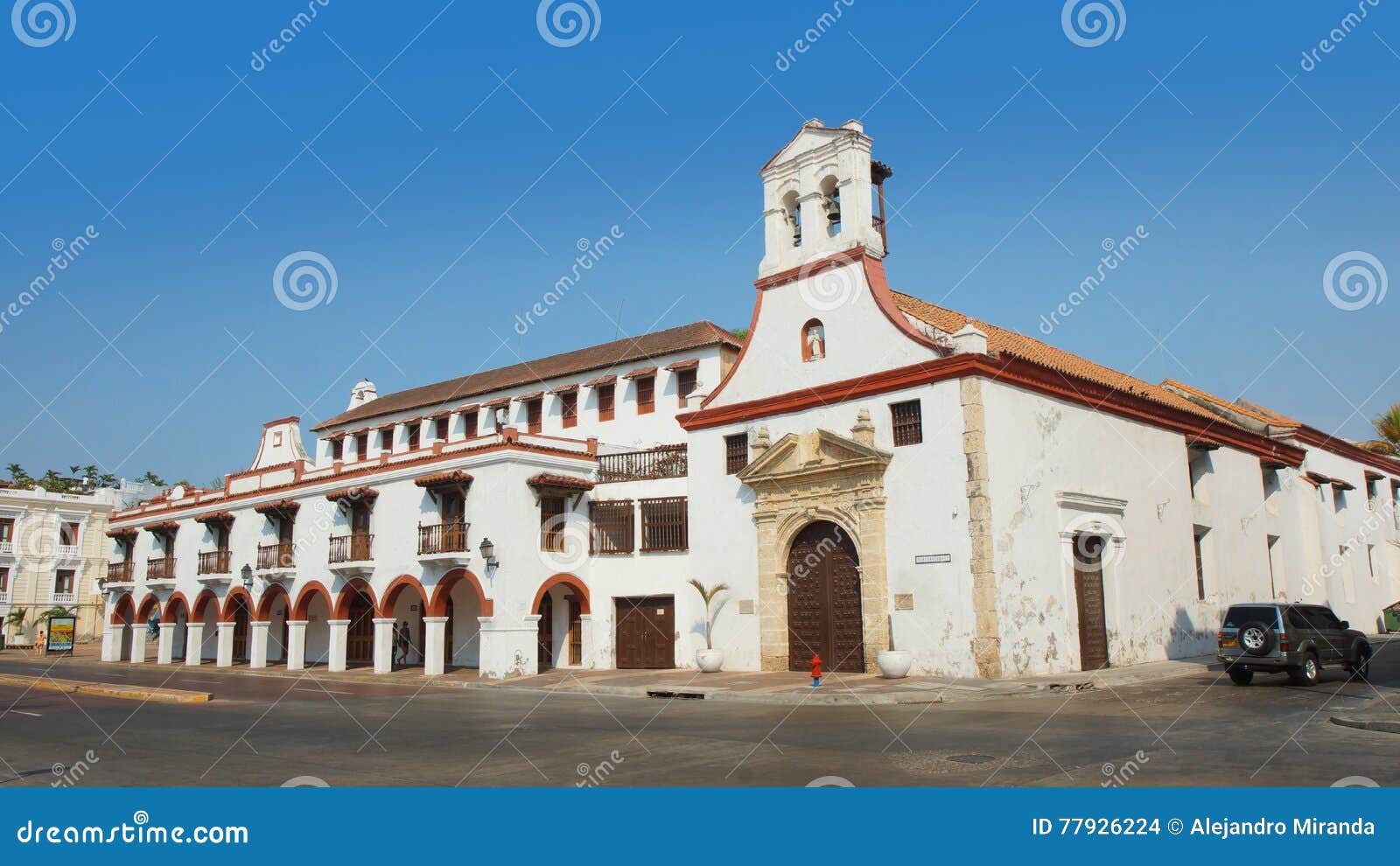 View of the Iglesia De La Tercera Orden in the Center of the City of  Cartagena Editorial Stock Image - Image of caribbean, church: 77926224