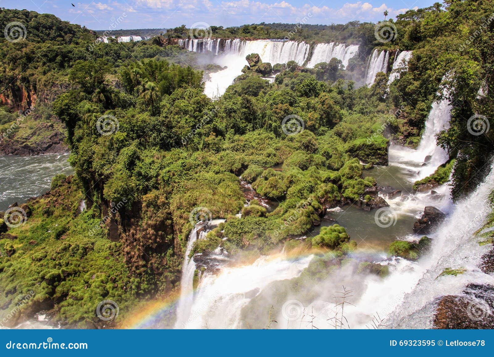 view on iguazu falls, argentinian side, argentina