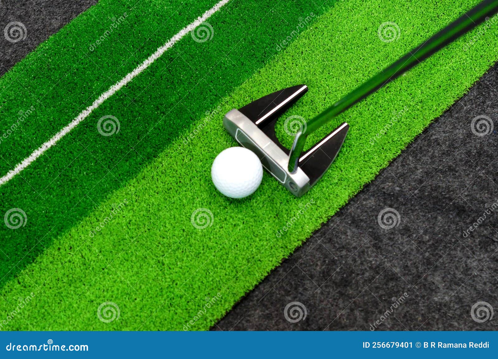 View of Indoor Golf Toy Play Setup Stock Image Image of grass, equipment 256679401