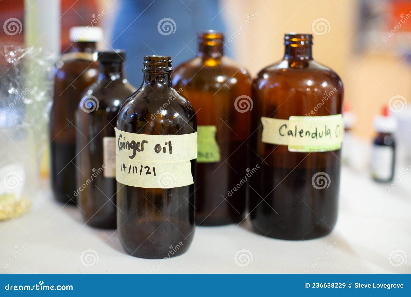 ingredients being used to make homemade remedial skin care salves and lotions