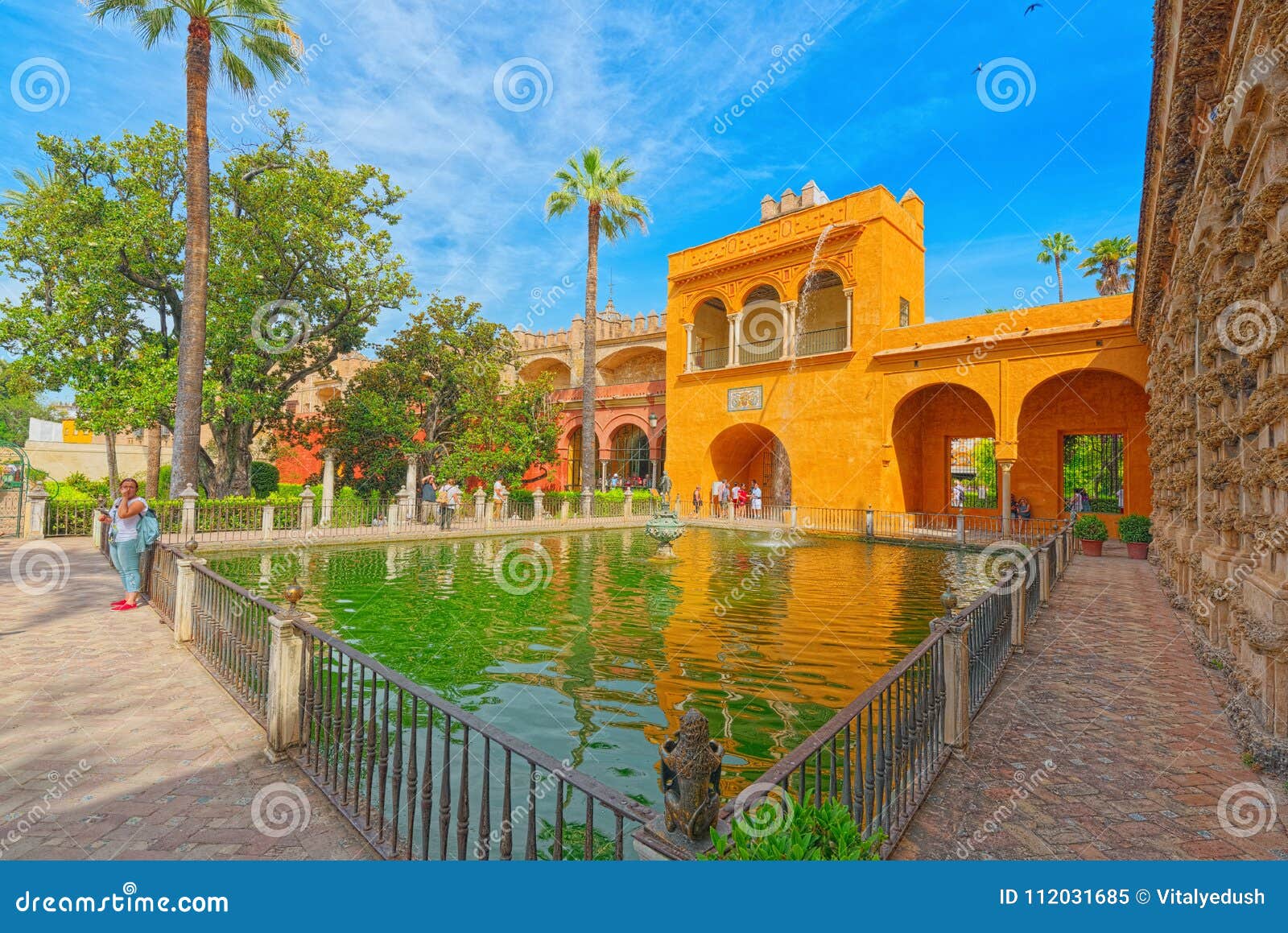 view of inner patio - mercury pond estanque de mercurio in the