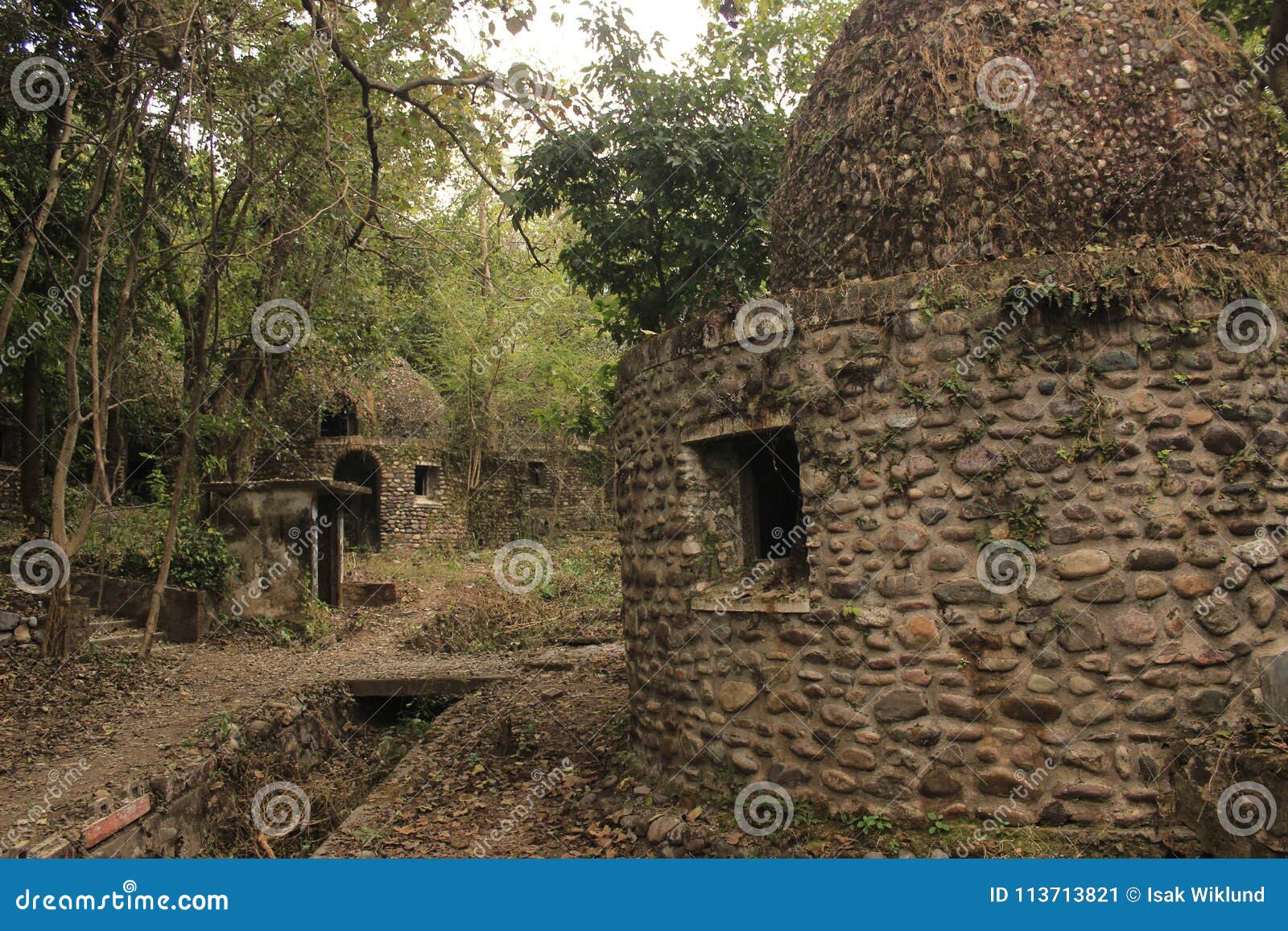 Beatles Ashram in Rishikesh India, Ruins in the Jungle Stock Image ...