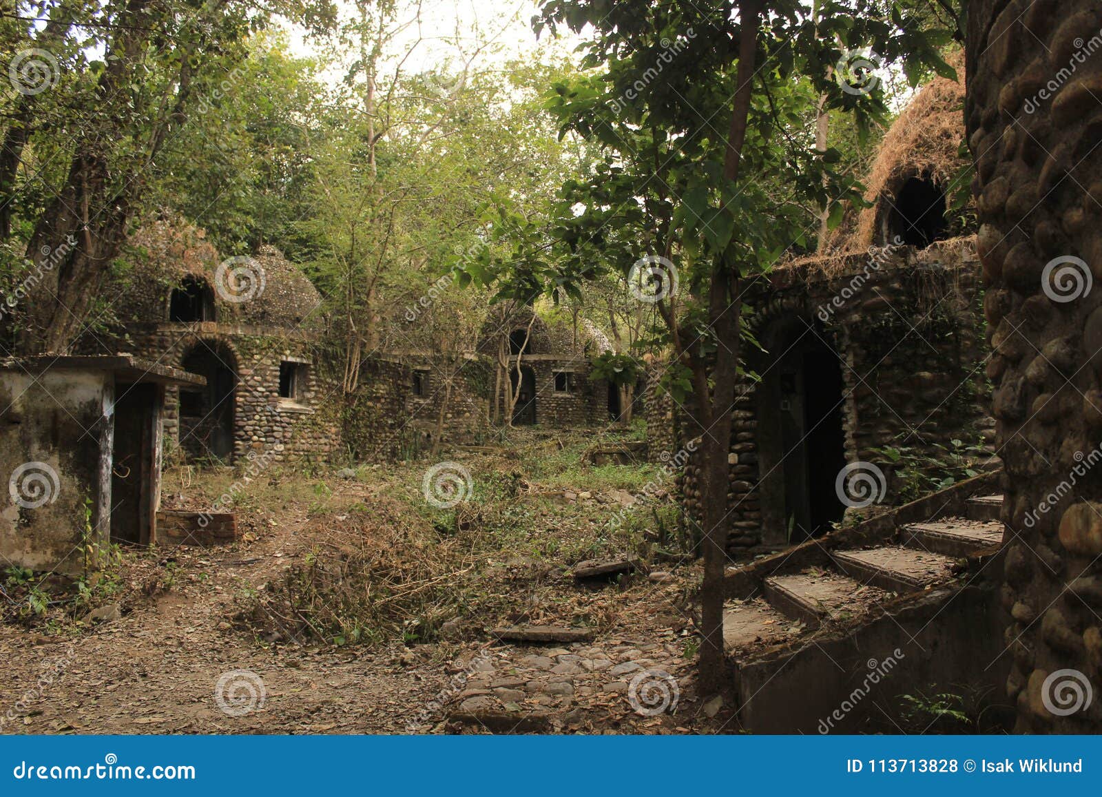 Beatles Ashram, Ruins in the Jungle Stock Photo - Image of ashram ...