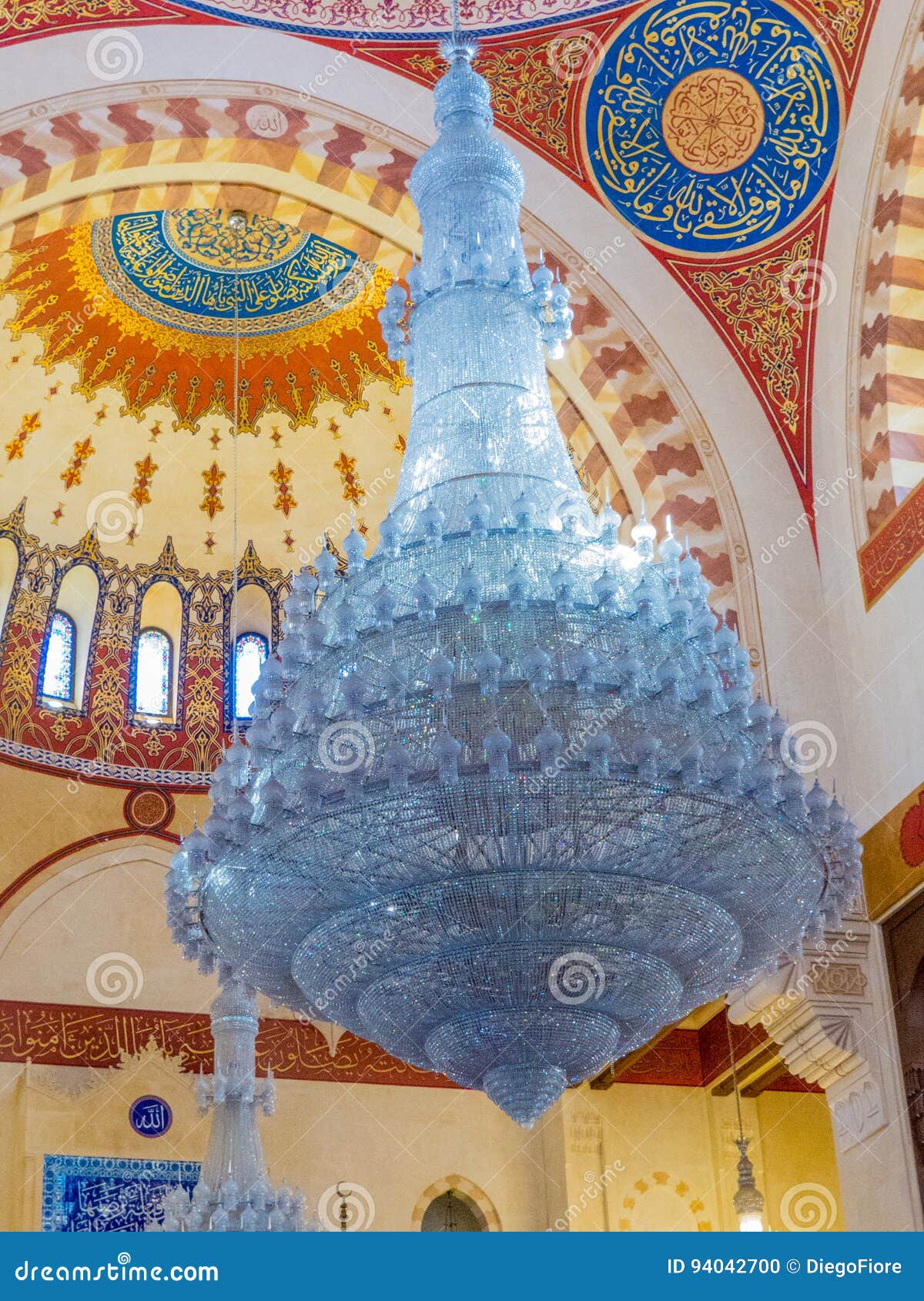 interiors of the mohammad al-amin mosque, beirut, lebanon