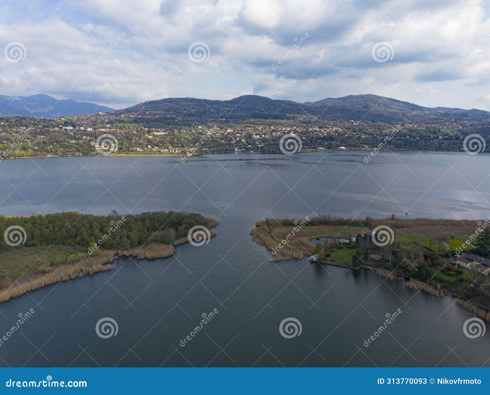 view of isella peninsula on lake annone
