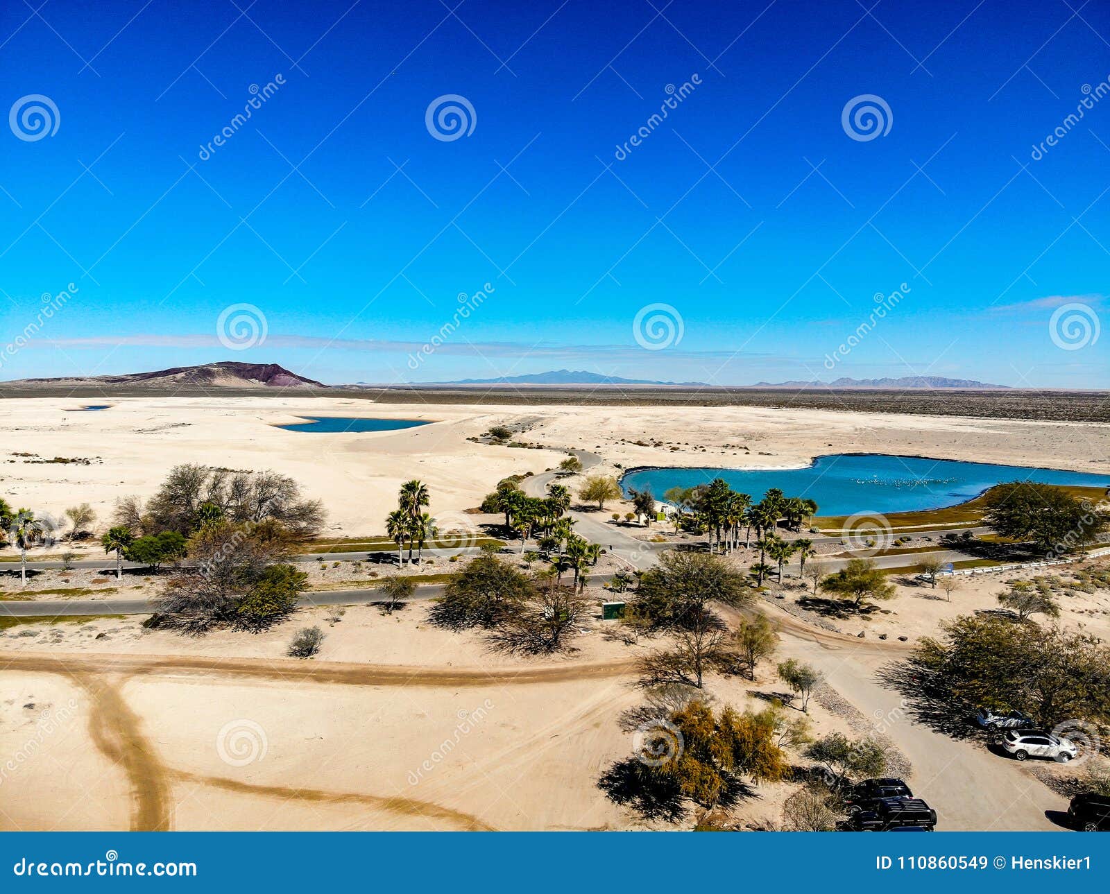 view from islas del mar golf course towards the pinacate biosphere