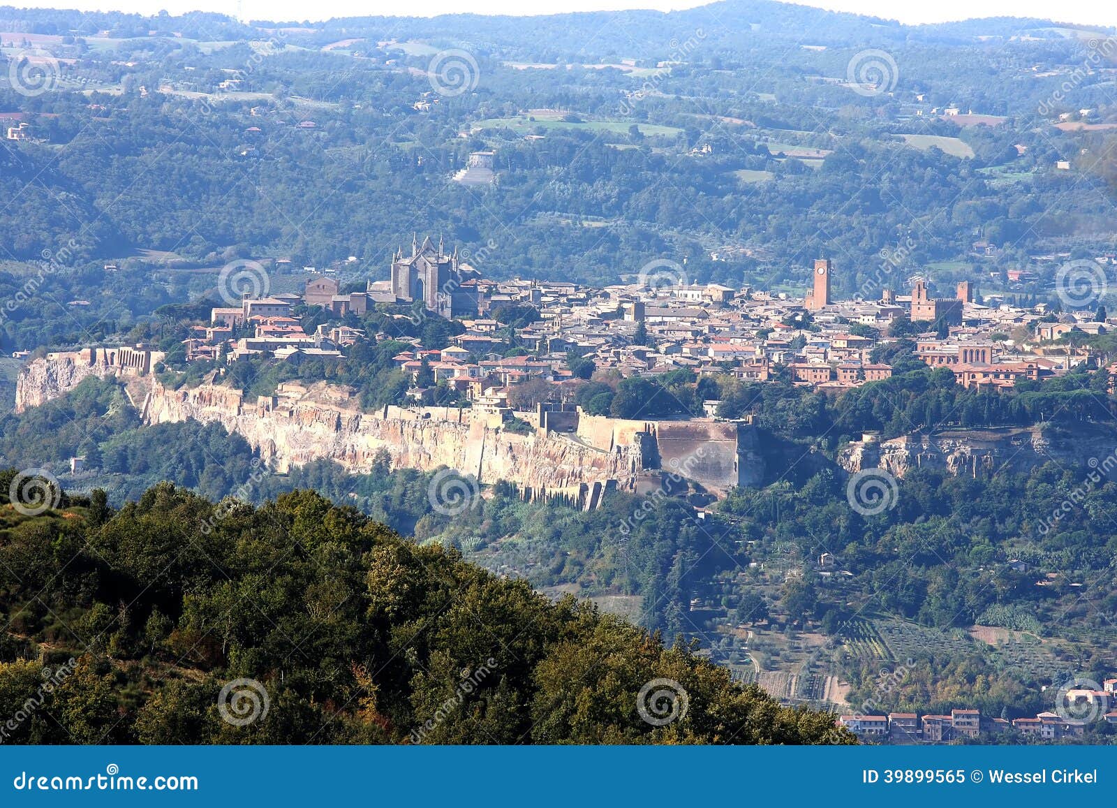 view at italian city orvieto, umbria