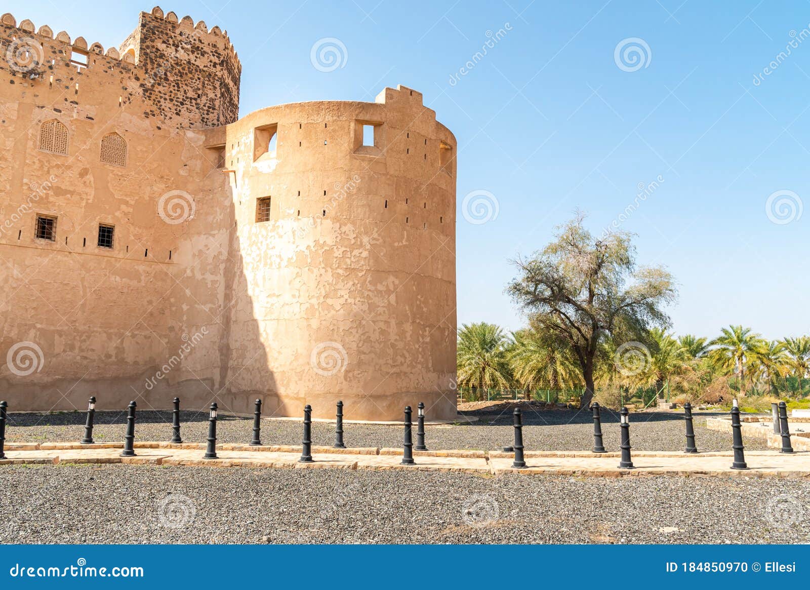 view of the jabreen castle in bahla, oman