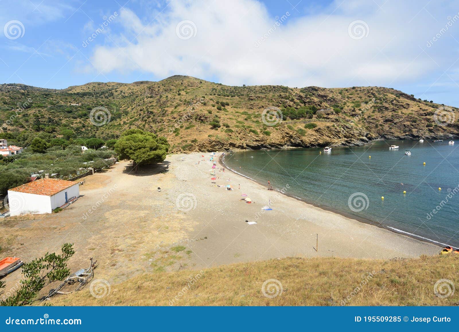 view of joncols beach in alt emporda, girona province, catalonia, spain