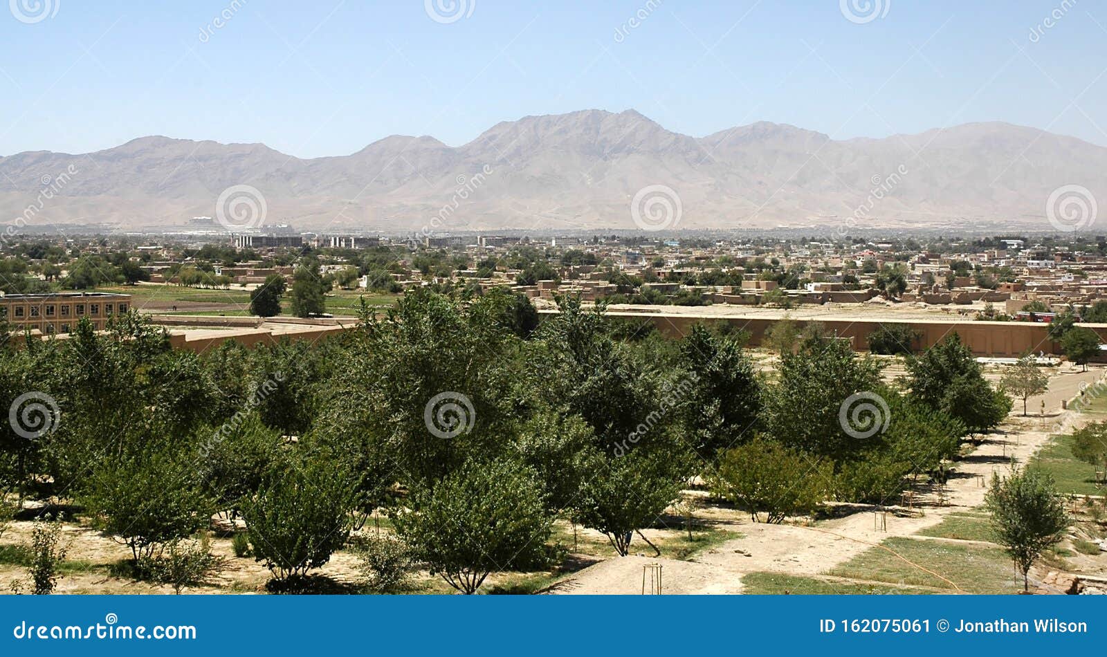 View Of Kabul Afghanistan Taken From The Gardens Of Babur During