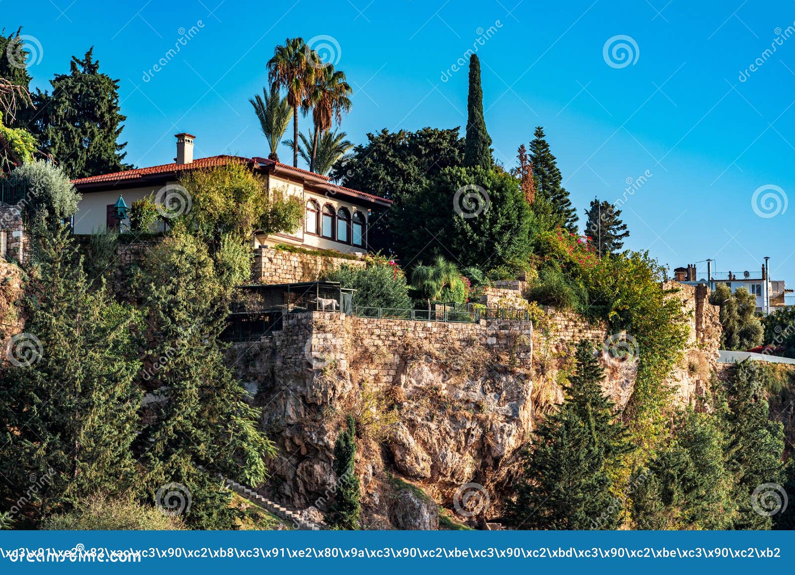 view of kaleici, coastal historical city center of antalya, turkey