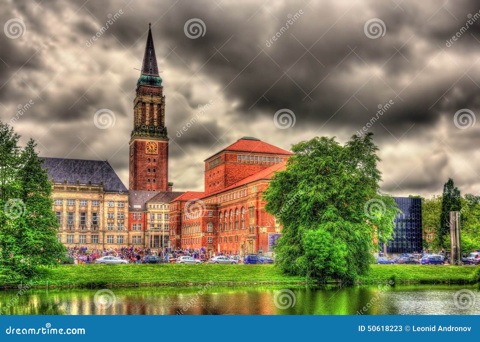View of Kiel city hall stock image. Image of opera, heaven 50618223