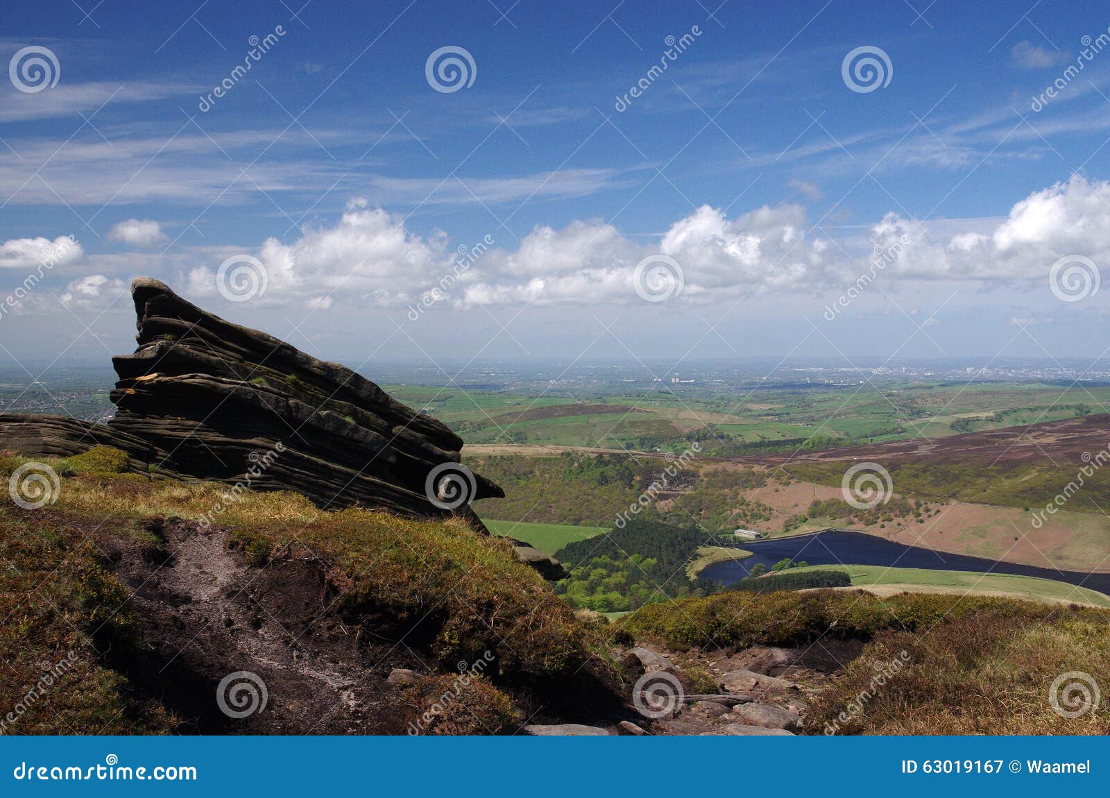 view from kinder scout (peak district , england)