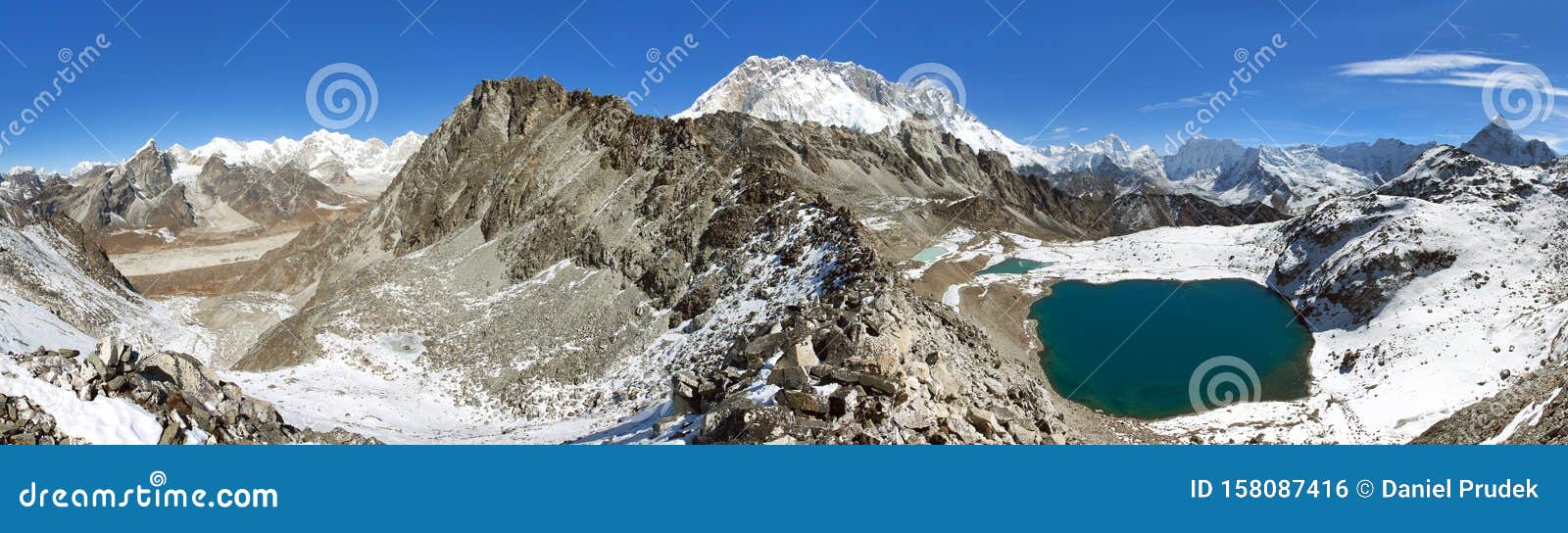 view from kongma la pass to mount lhotse and makalu