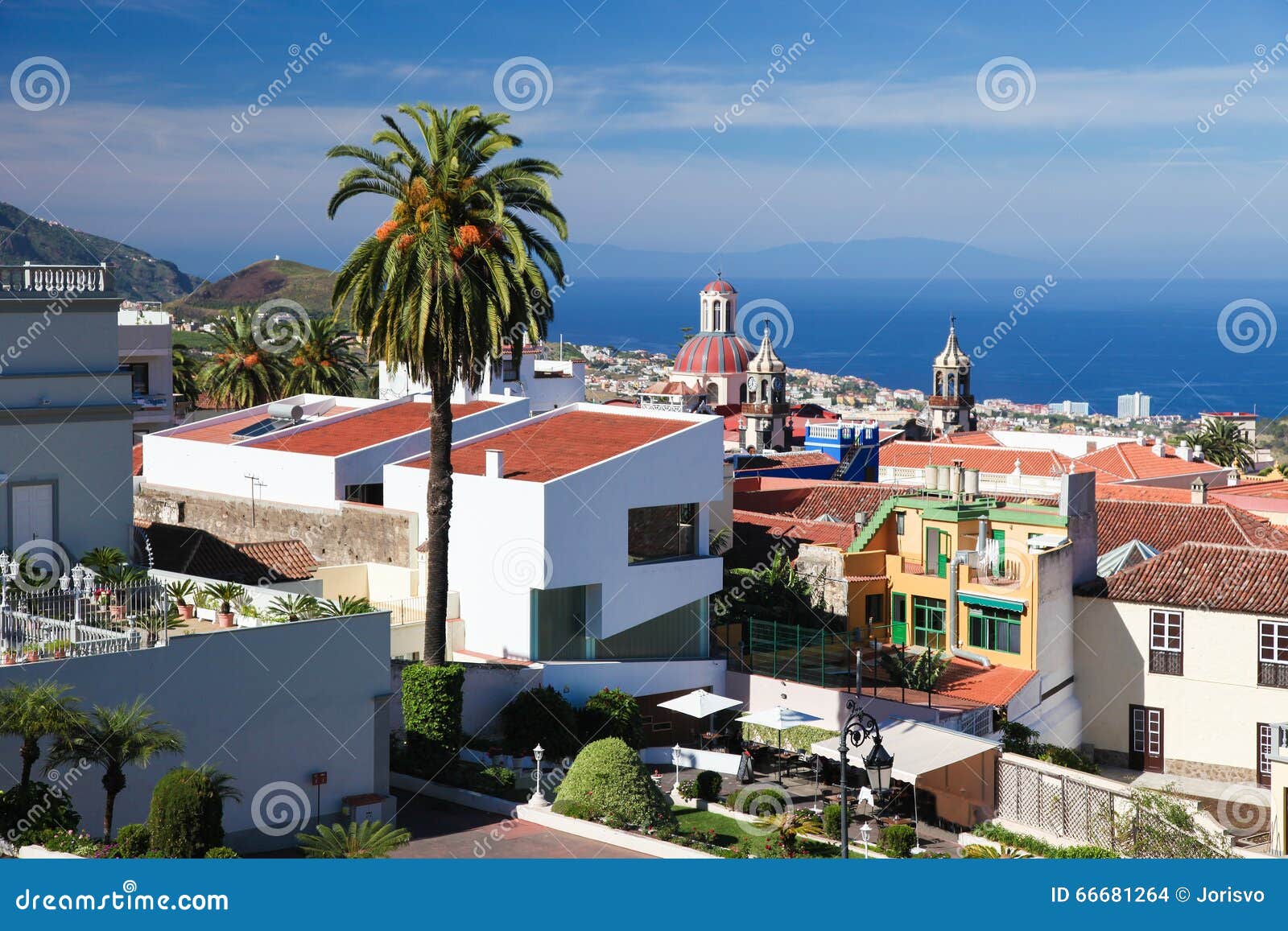 view on la orotava, tenerife, spain