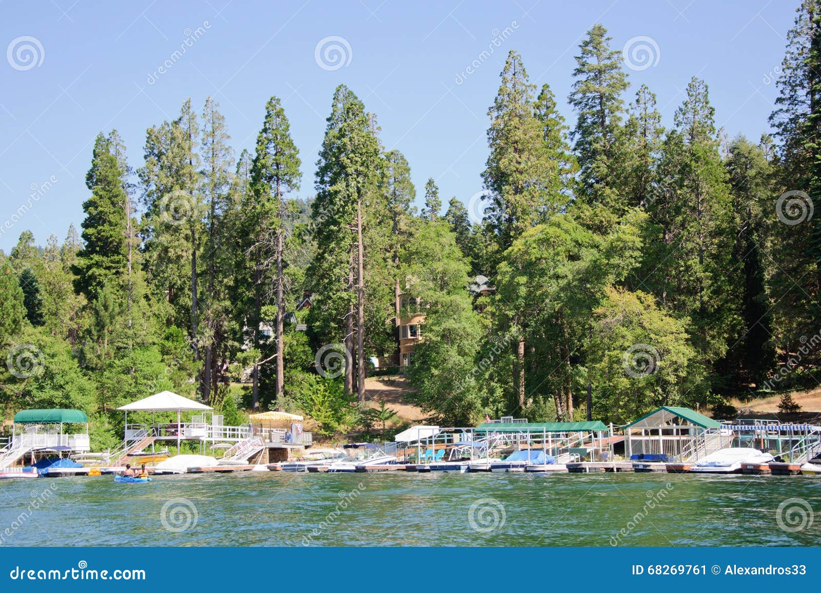 View of Lake Arrowhead in California Stock Image Image of