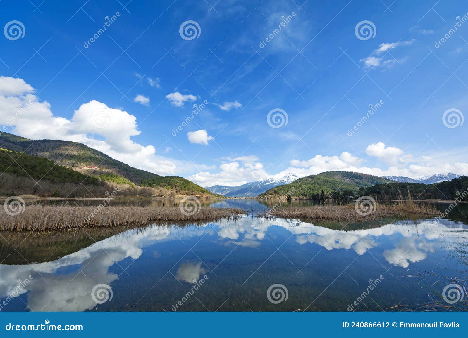 Lake Doxa at Feneos in Western Corinthia, Greece Stock Photo - Image of ...