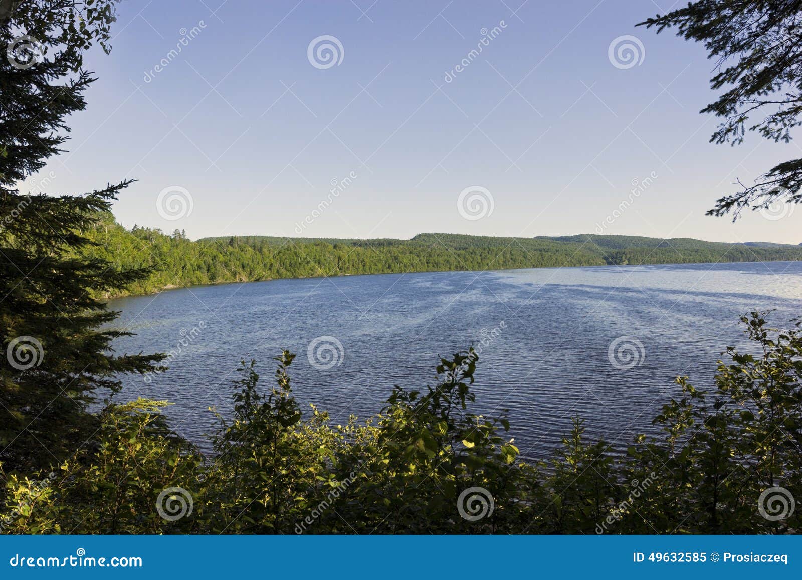 view of the lake in la mauricie national park