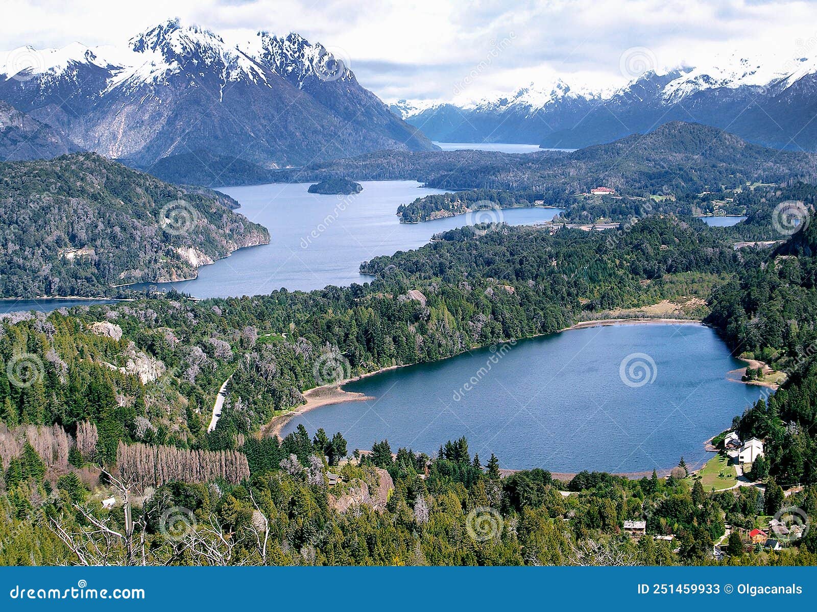 lake nahuel huapi near bariloche, argentina cerro campanario