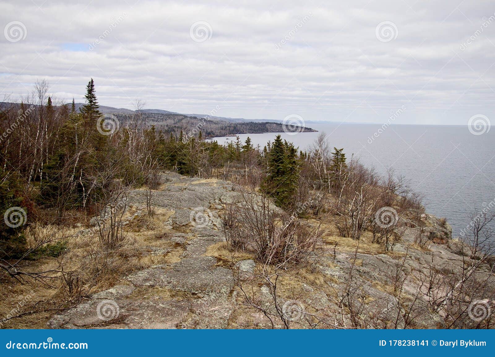 A View of Lake Superior from Palisade Head on the North Shore of