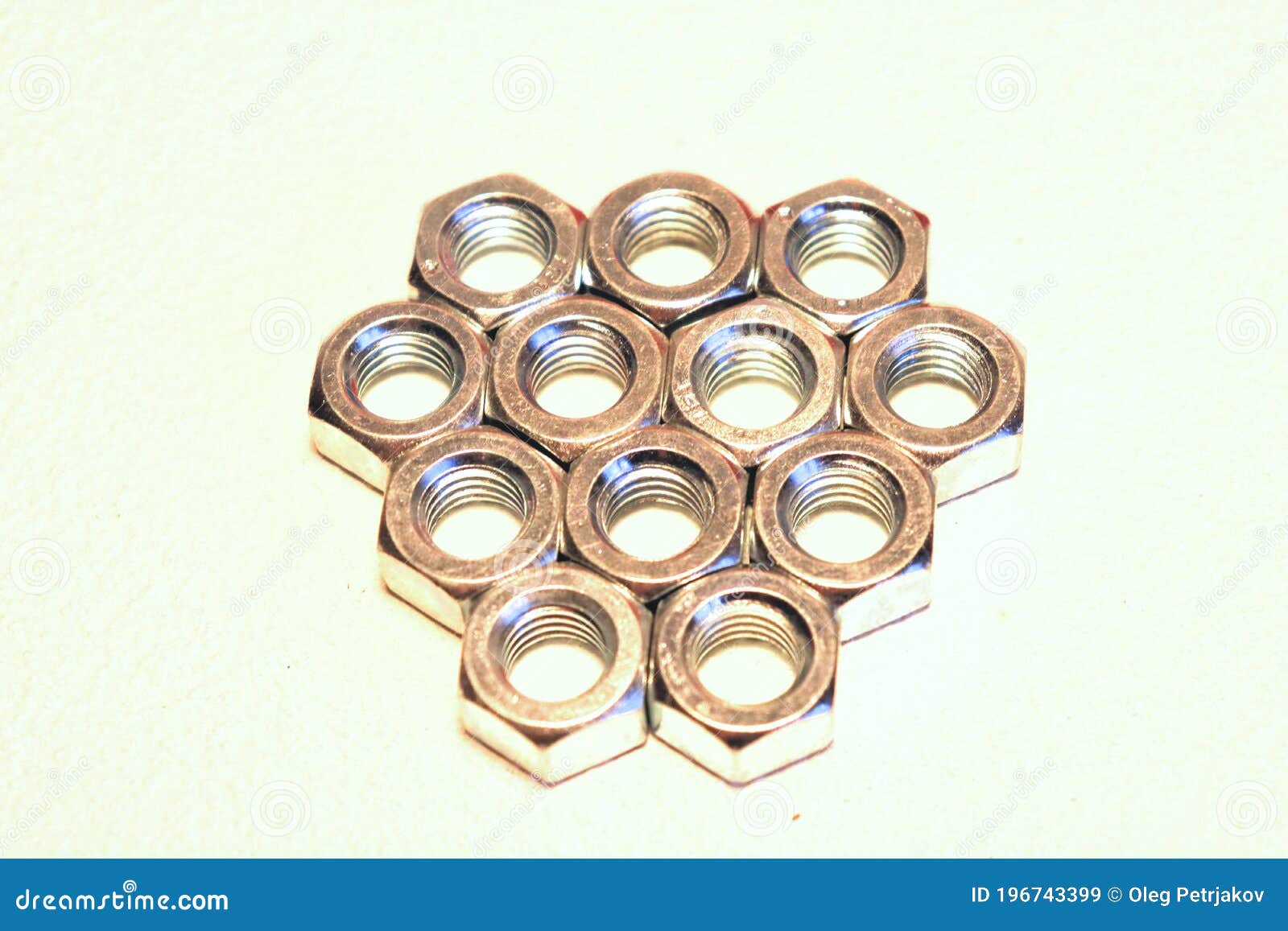 View of Large Galvanized Bolt Nuts and Fasteners Stock Image Image of