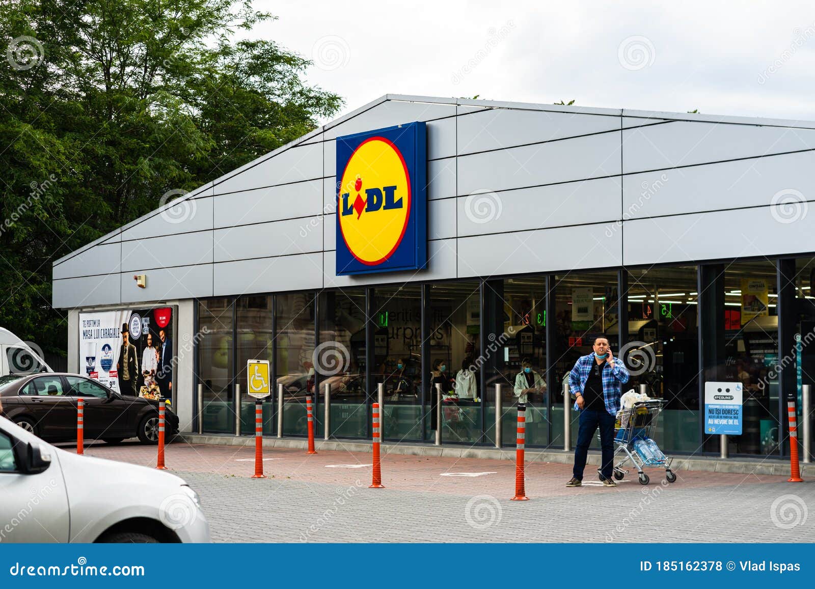 View of LIDL Supermarket in Bucharest, Romania, 2020 Editorial Stock
