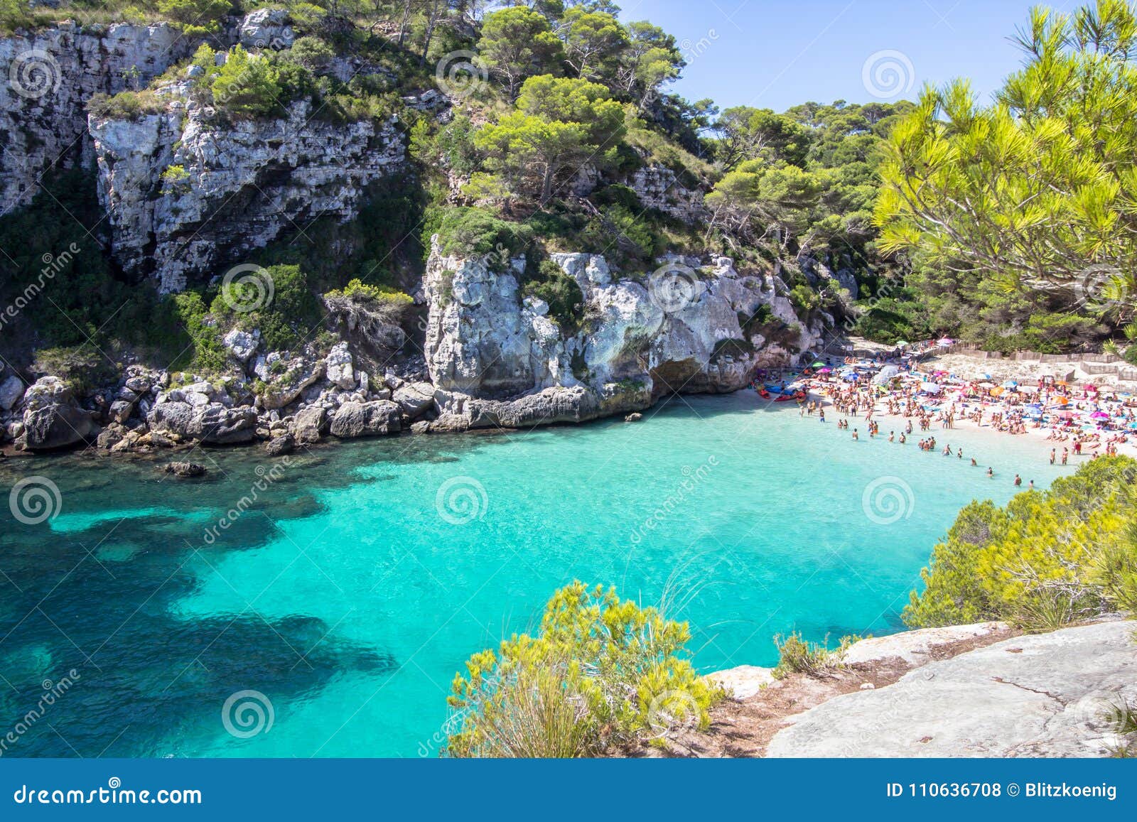 Macarelleta Beach, Menorca, Spain Stock Photo - Image of 