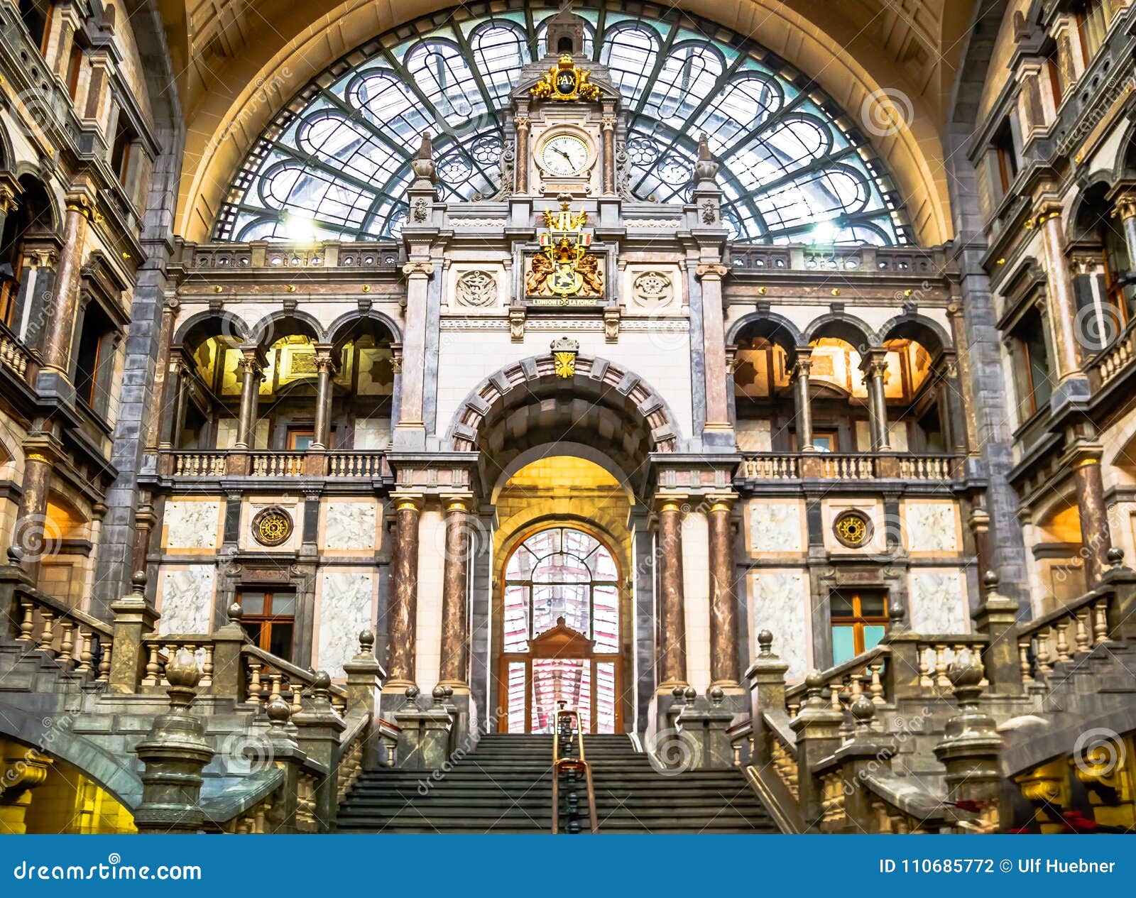 Main Hall Of Railway Station In Antwerp Belgium Stock Photo Image Of Building Attraction 110685772
