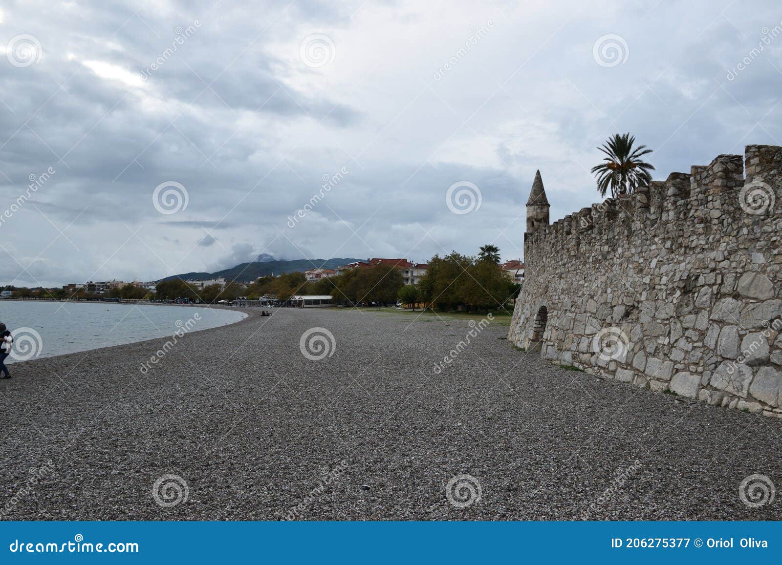 view of the main monuments of greece. old town of lepanto place of the battle where miguel de cervantes saavedra participated.