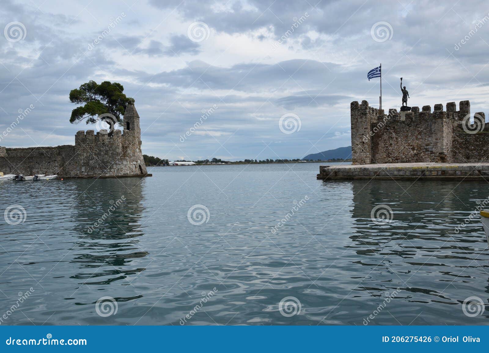 view of the main monuments of greece. old town of lepanto  place of the battle where miguel de cervantes saavedra participated.