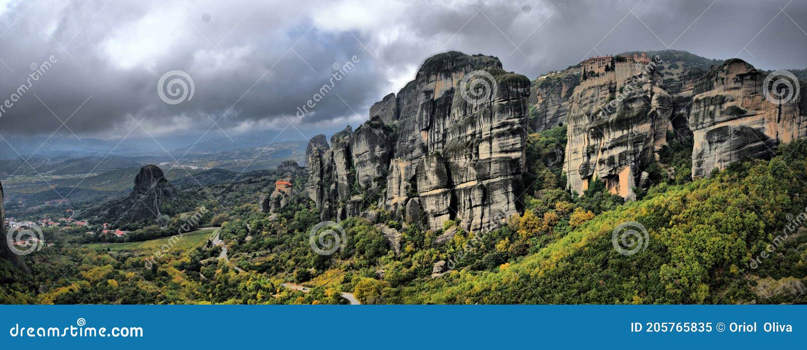 view of the main monuments and sites of greece. meteora. meteora monasteries.