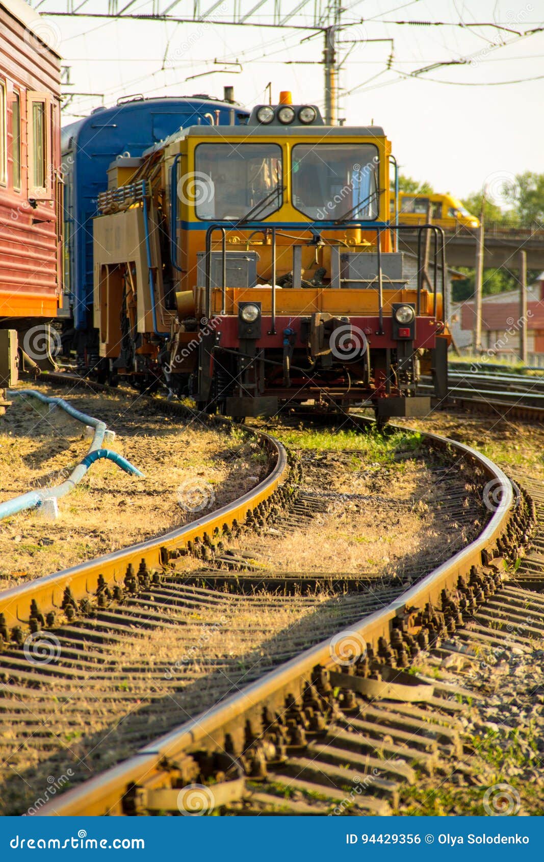 View on the Maintenance Train on Railroad Track Editorial Photo Image