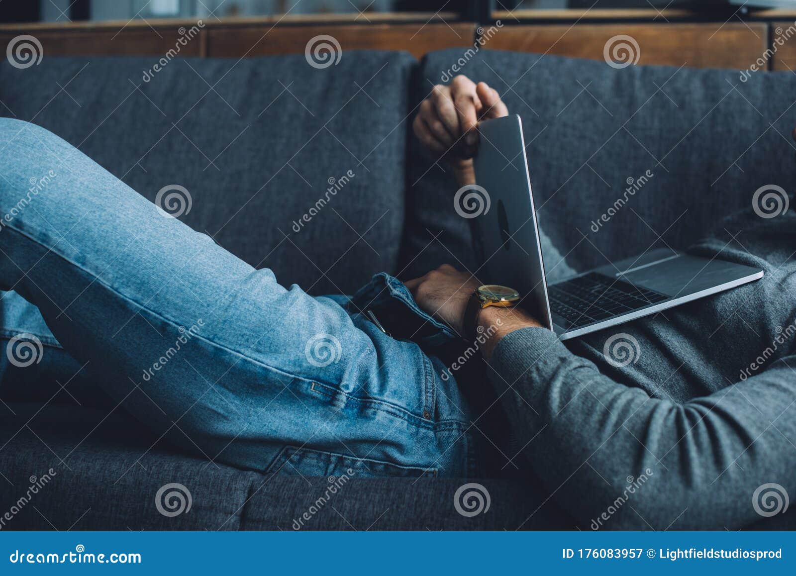 View Of Man Masturbating While Watching Stock Image Image Of Communication Masturbating