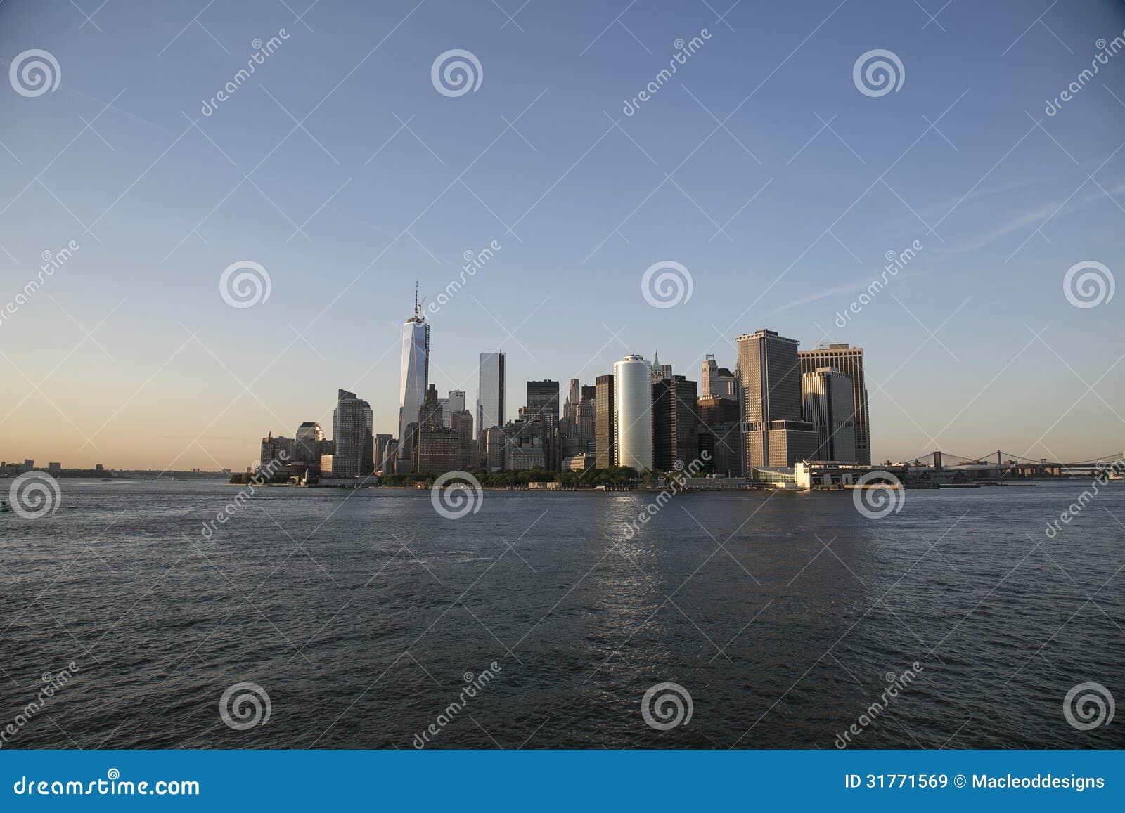 view of manhatten from staten island ferry