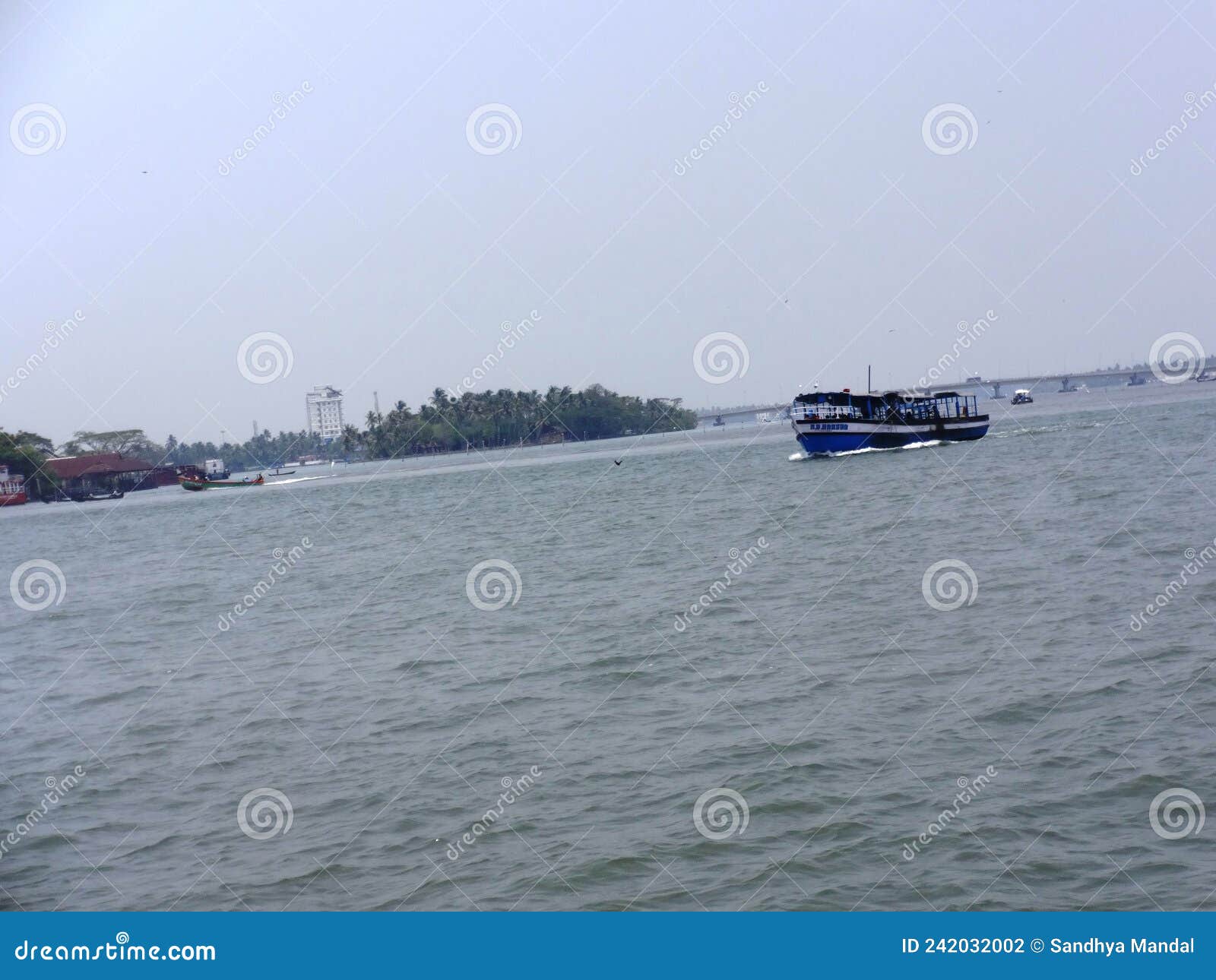 View from the Marine Drive, Kochi Stock Photo Image of ripples, boats