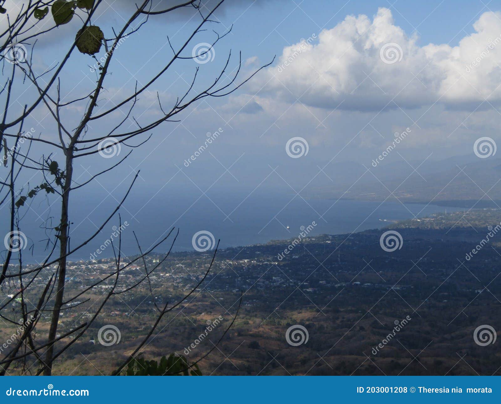 view of maumere city from nilo hill