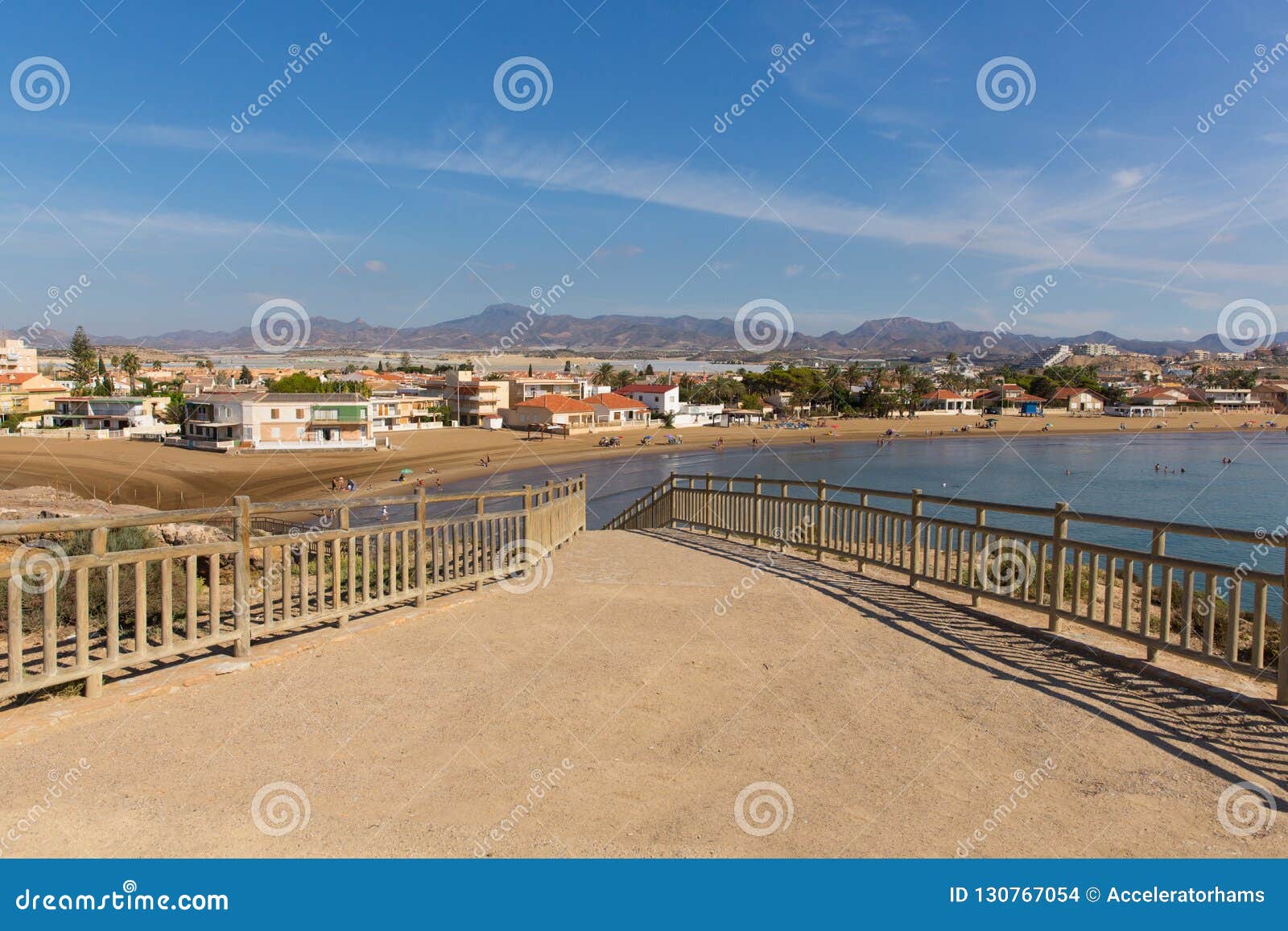view from mirador cabezo de gavilan puerto de mazarron coast spain