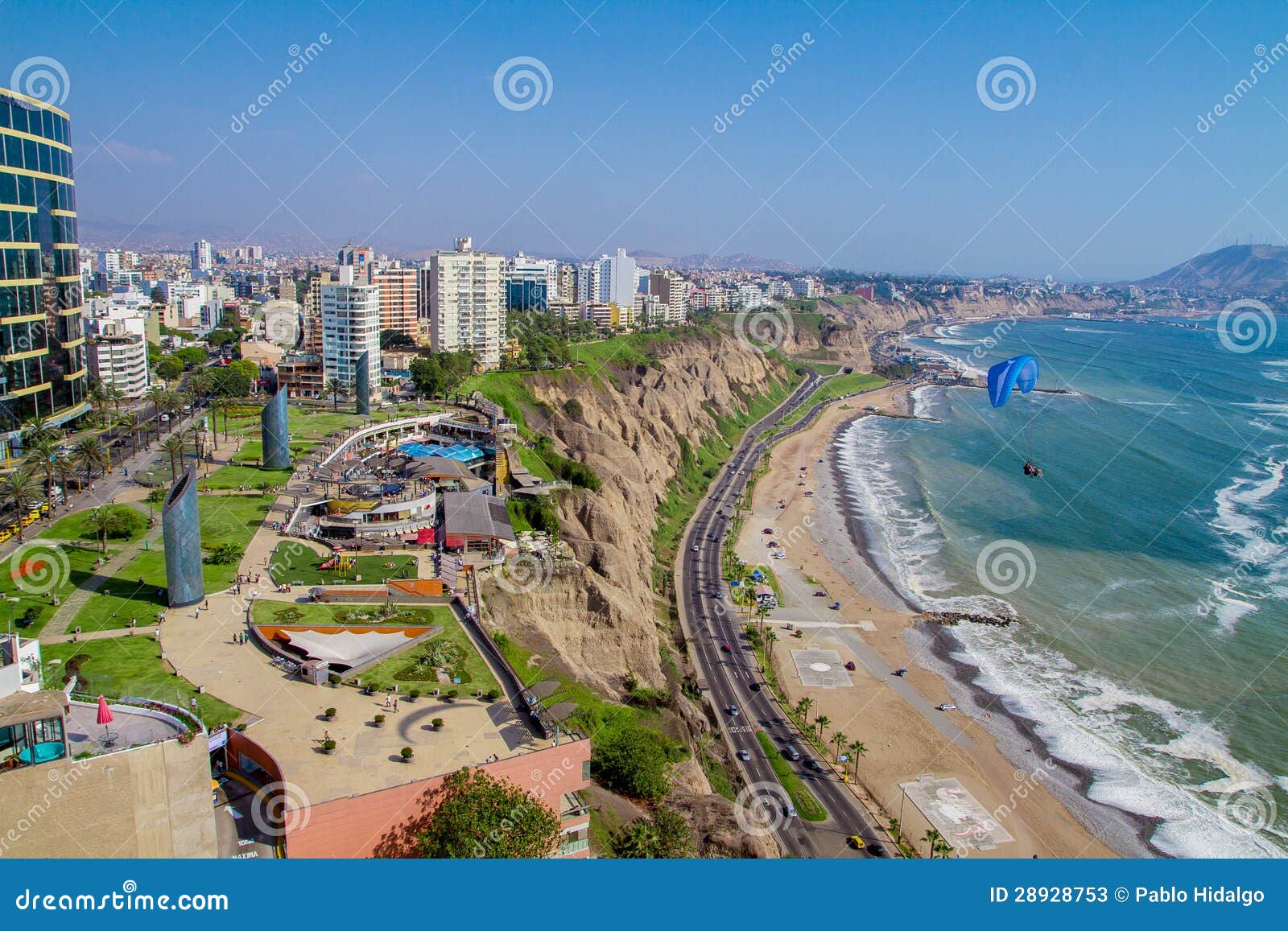 View of Miraflores Park, Lima - Peru Stock Image - Image of ancient ...