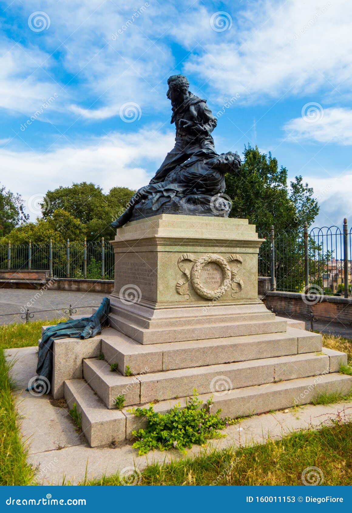monument to enrico and giovanni cairoli, rome, italy