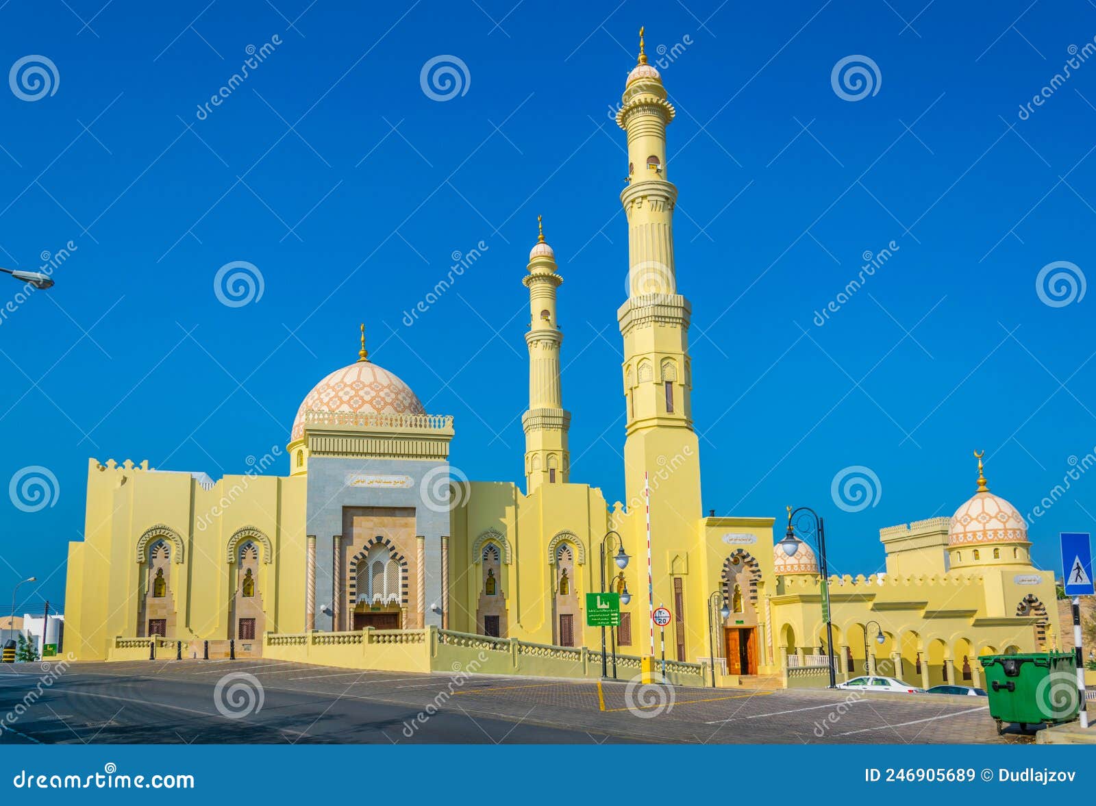 view of a mosque in the qurm district of muscat, oman....image