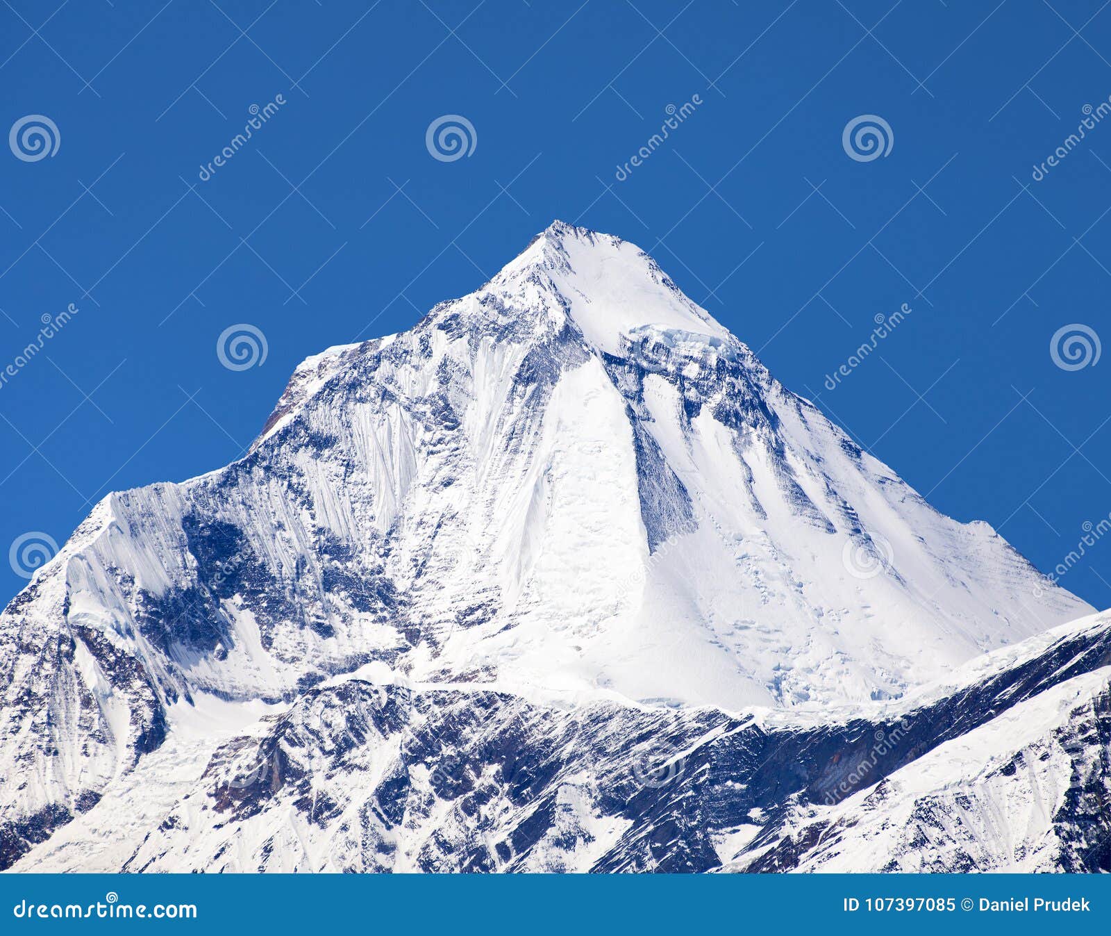 view of mount dhaulagiri near thorung la pass
