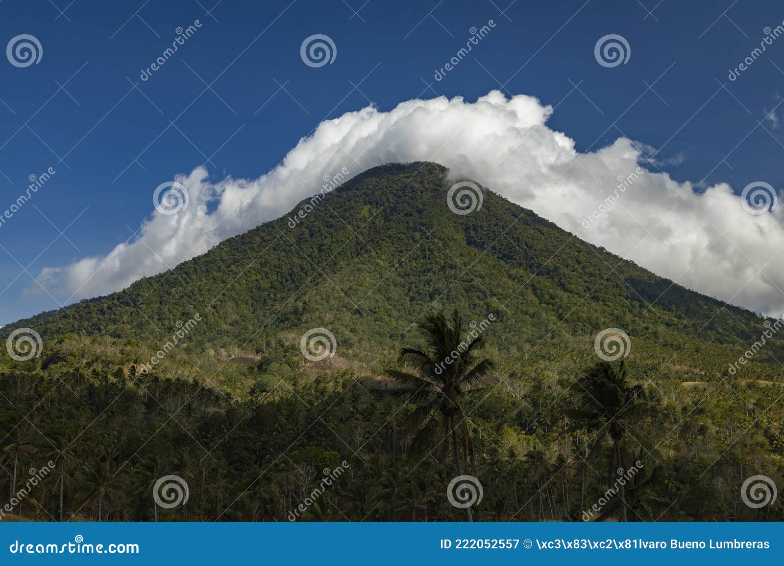 mount tangkoko stratovolcano and rainforest, indonesia