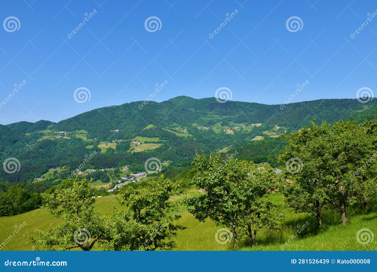 view of mountain javor in slovene prealps