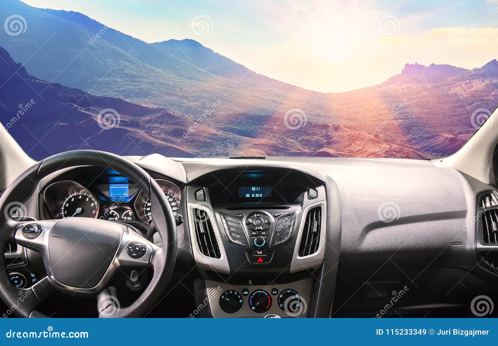 Beautiful Natural Scene Reflected on the Car Stock Photo - Image of drive,  nature: 65802954